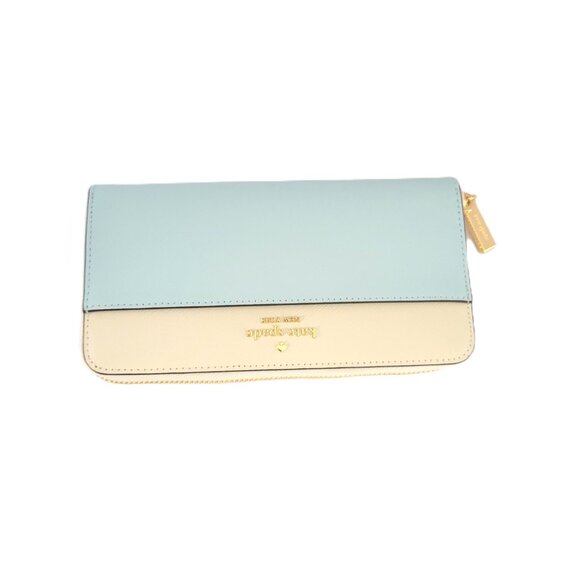 Kate Spade KI365 Madison Large Continental Wallet Colorblock Crisp Sky Clutch - Picture 5 of 5